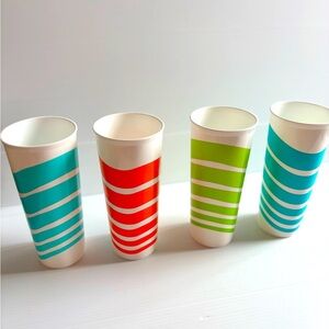 Tupperware Retro 70s Surf's Up Wave Cups Set of 4